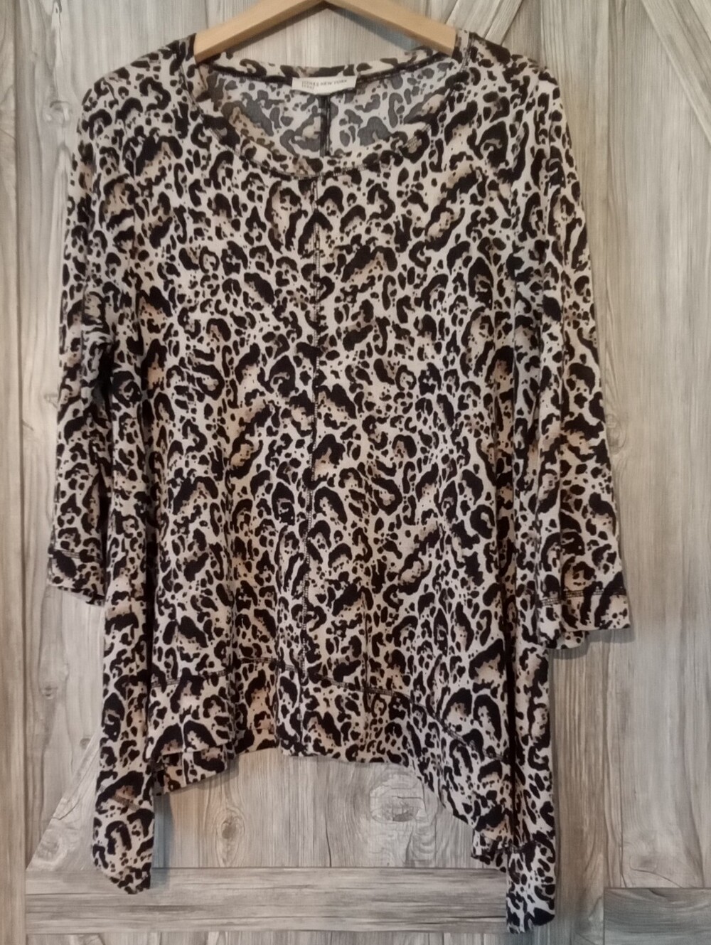 Jones New York Leopard Print Tunic Top L/XL